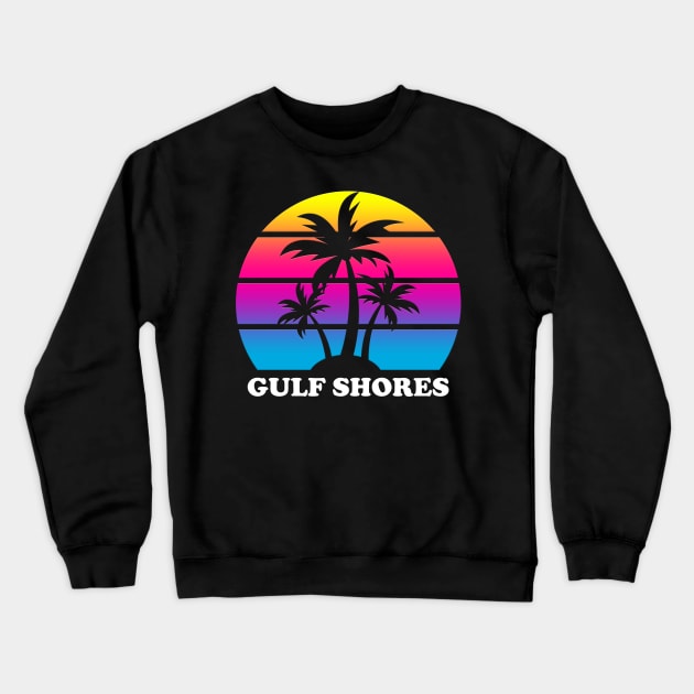 Gulf Shores Alabama - Palm Trees Crewneck Sweatshirt by BDAZ